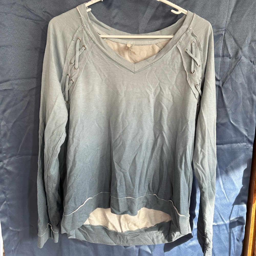 Blue ombré long sleeve